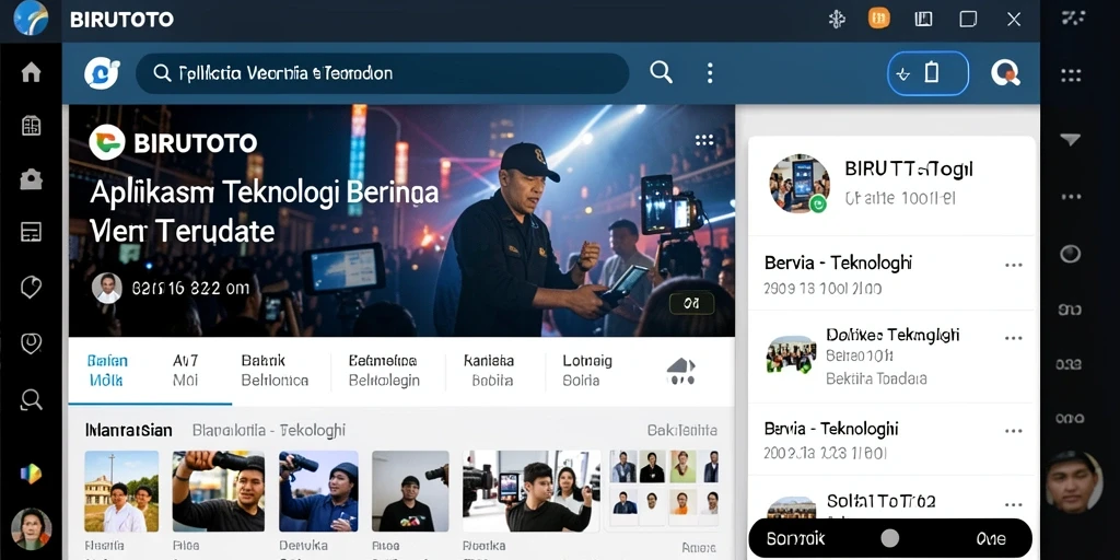 Antarmuka aplikasi BIRUTOTO yang modern dan informatif.