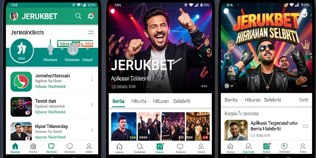 Tampilan antarmuka JERUKBET yang menarik dengan fitur berita selebriti.