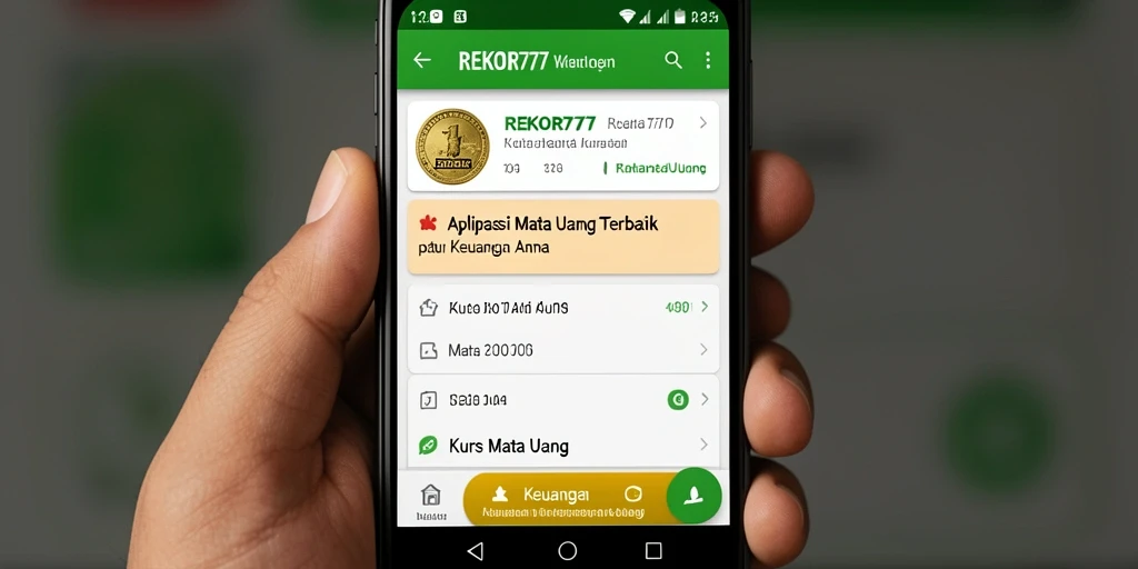 Antarmuka REKOR777 menampilkan konversi mata uang secara real-time.