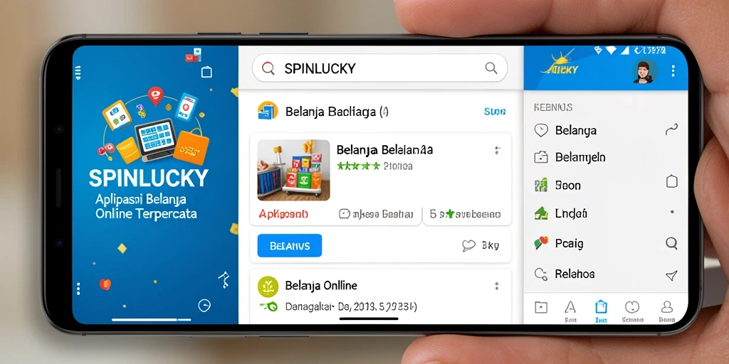 Antarmuka pengguna SPINLUCKY saat berbelanja online.
