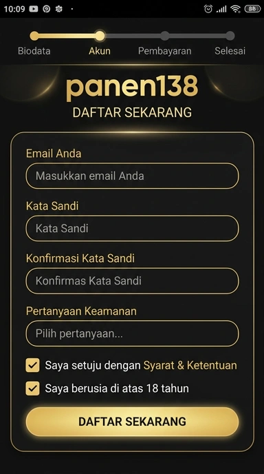Tampilan halaman daftar panen138